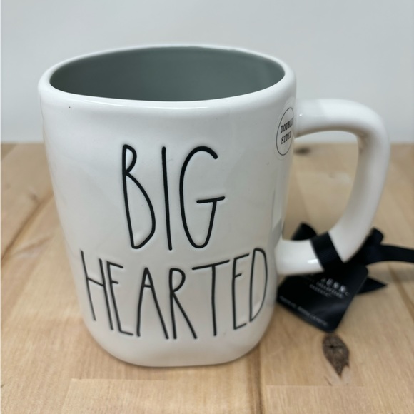 Rae Dunn Wizard Of Oz Inspired Ceramic Mug - Big Hearted Design With Clay Gray Interior